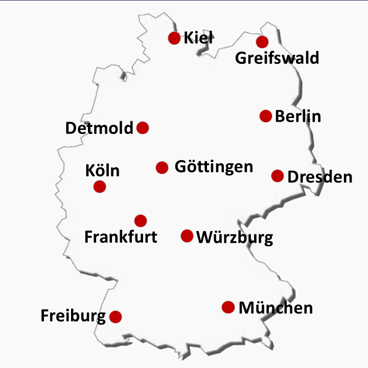 Karte Studienzentren